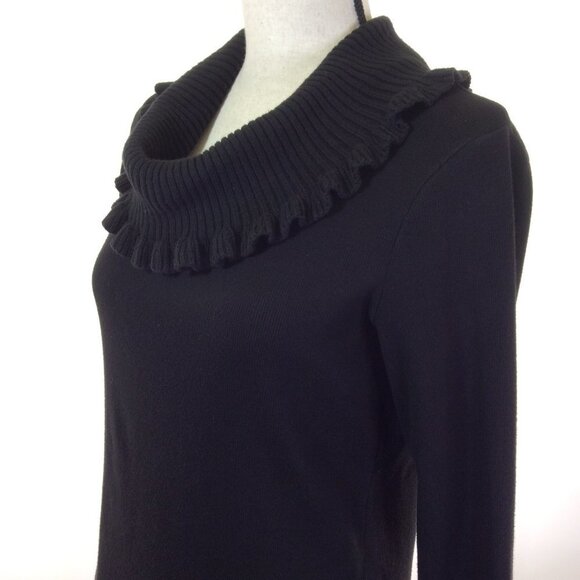 RAFAELLA Womens Top Size Medium Black Long Sleeve - Picture 9 of 12